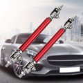 Car Bumper Protector 2pcs 75mm Universal Front Rear Lip Rod Splitter Strut Tie Support Red