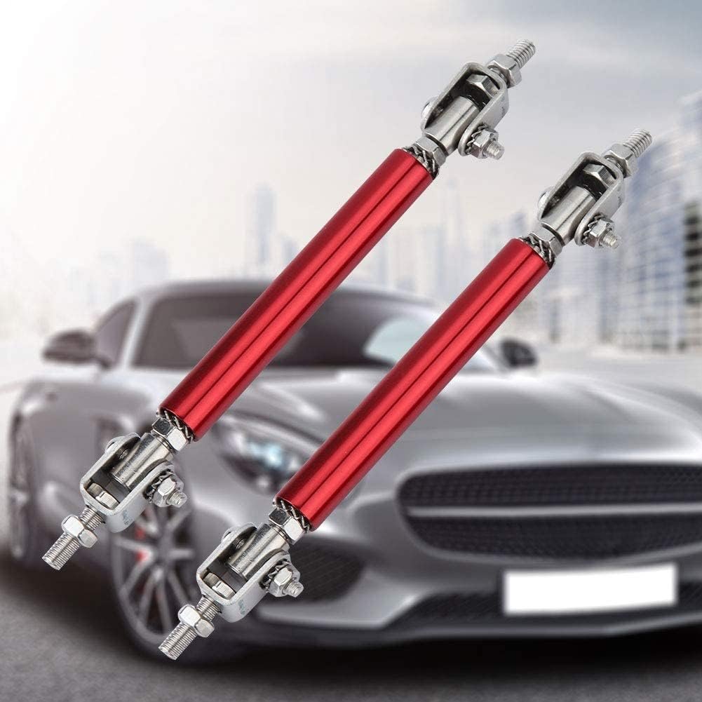 Car Bumper Protector 2pcs 75mm Universal Front Rear Lip Rod Splitter Strut Tie Support Red