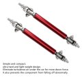 Car Bumper Protector 2pcs 75mm Universal Front Rear Lip Rod Splitter Strut Tie Support Red