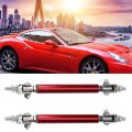 Car Bumper Protector 2pcs 75mm Universal Front Rear Lip Rod Splitter Strut Tie Support Red