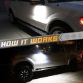 Hercoo Led Puddle Lights Left And Right Side Mirror White Lamps Smoked Lens Compatible With 2010-2018 Dodge Ram 1500 2500 3500
