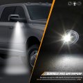 Hercoo Led Puddle Lights Left And Right Side Mirror White Lamps Smoked Lens Compatible With 2010-2018 Dodge Ram 1500 2500 3500