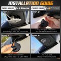 Hercoo Led Puddle Lights Left And Right Side Mirror White Lamps Smoked Lens Compatible With 2010-2018 Dodge Ram 1500 2500 3500
