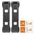 Hooke Road Wrangler Door Hinge Steps Aluminum Folding Foot Peg Doorstep Rooftop Access Pedal Hook For 2007024 Jeep Jk Jl 2