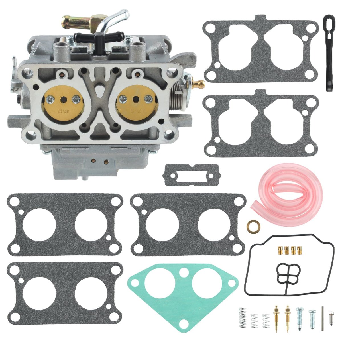 15003-2766 Carburetor Replacement With Repair Kit For Kawasaki Mule 3000 3010 3020 2001 To 2008 Replaces 11060-2477 11060-2478