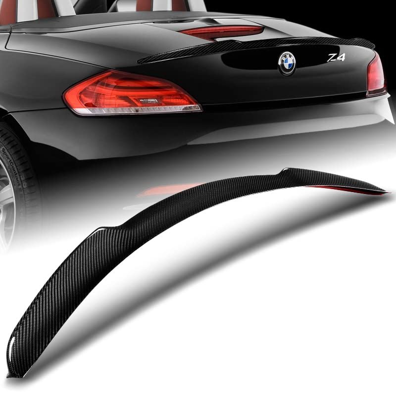 Eparts Real Carbon Fiber V-style Rear Spoiler Wing Trunk Lid Extended For 2009 2016 Bmw Z4 E89