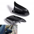 Astra Depot 2x Door Wing Rearview Side Mirror Cover Cap Compatible With 2011-2013 Bmw F10 5-series Sedan Pre-lci Carbon Fiber