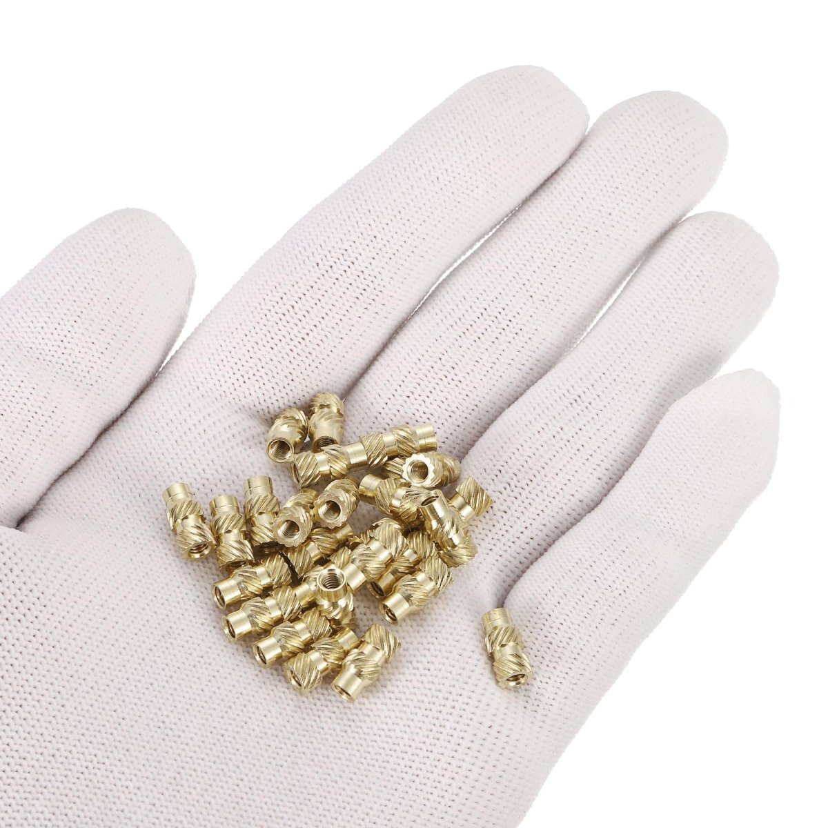 Knurled Insert Nuts 50pcs M3 X 10mm L 5mm Od 3d Printing Brass Female Threadeds Heat Set Insert Embedment
