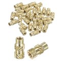 Knurled Insert Nuts 50pcs M3 X 10mm L 5mm Od 3d Printing Brass Female Threadeds Heat Set Insert Embedment 