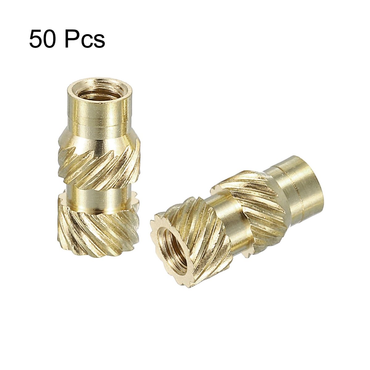 Knurled Insert Nuts 50pcs M3 X 10mm L 5mm Od 3d Printing Brass Female Threadeds Heat Set Insert Embedment