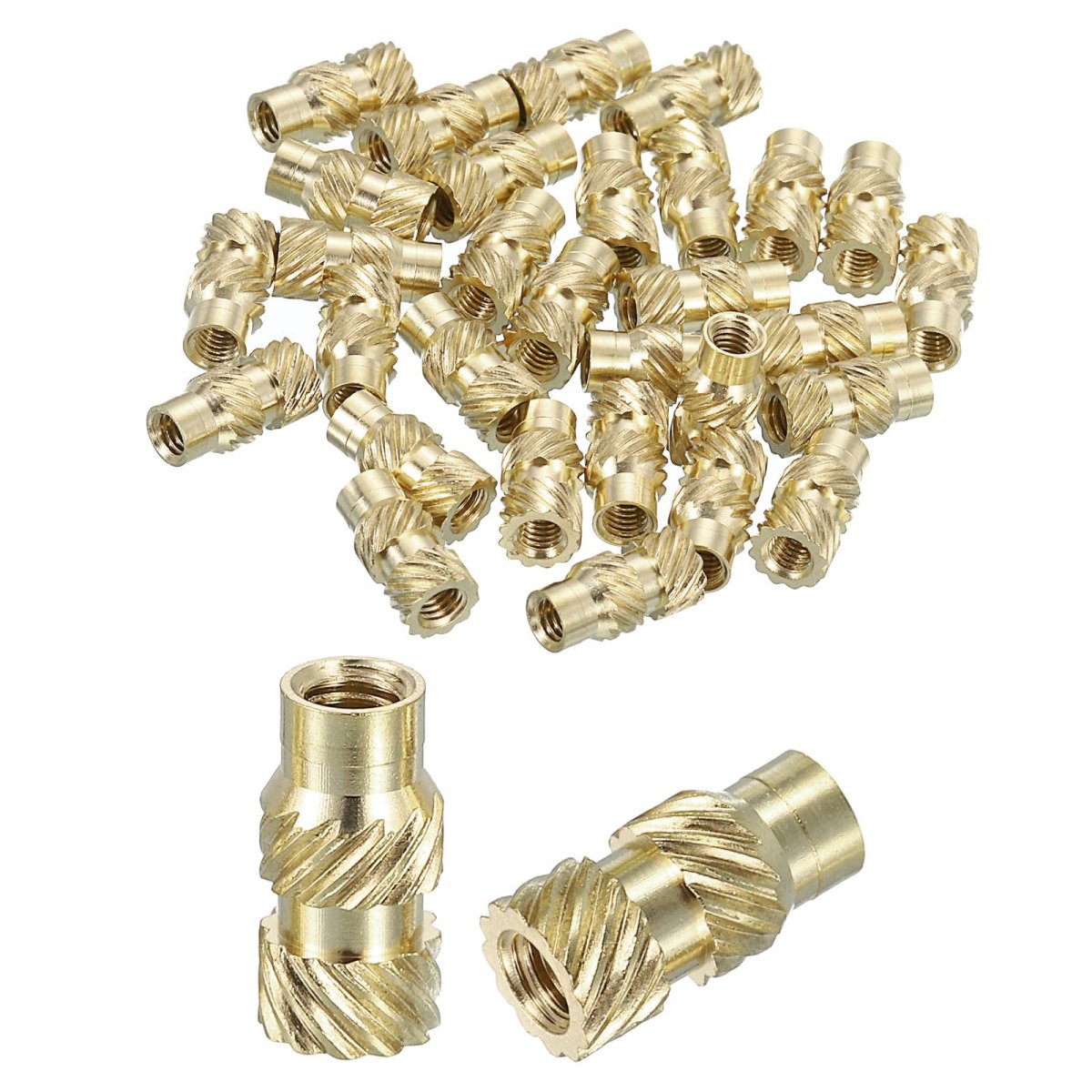 Knurled Insert Nuts 50pcs M3 X 10mm L 5mm Od 3d Printing Brass Female Threadeds Heat Set Insert Embedment