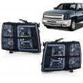 G-plus Led Drl Tube Projector Headlights W O Bulbs Compatible With Chevy Silverado 1500 2007-2013 Fit 2500 Hd 3500 2007-2014