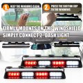Wineco Emergency Dash Strobe Lights Red White Safety Flashing Warning Hazard Interior Front Rear Windshield Deck Split For