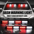 Wineco Emergency Dash Strobe Lights Red White Safety Flashing Warning Hazard Interior Front Rear Windshield Deck Split For