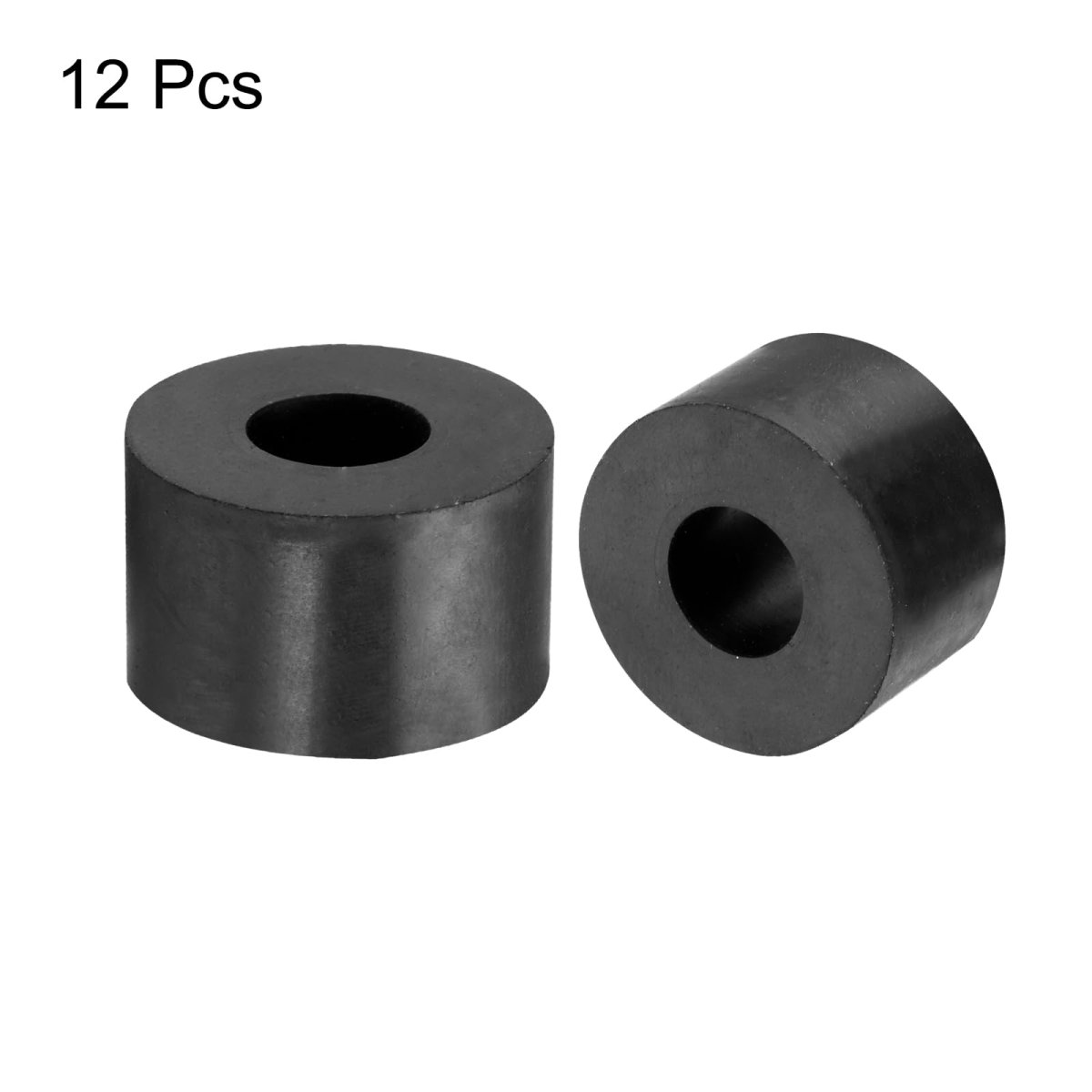 12pcs Rubber Spacers 25mm Od 10mm Id 15mm Height Round Anti Vibration Spacer Bushing Grommets Thick Washers For Home Car