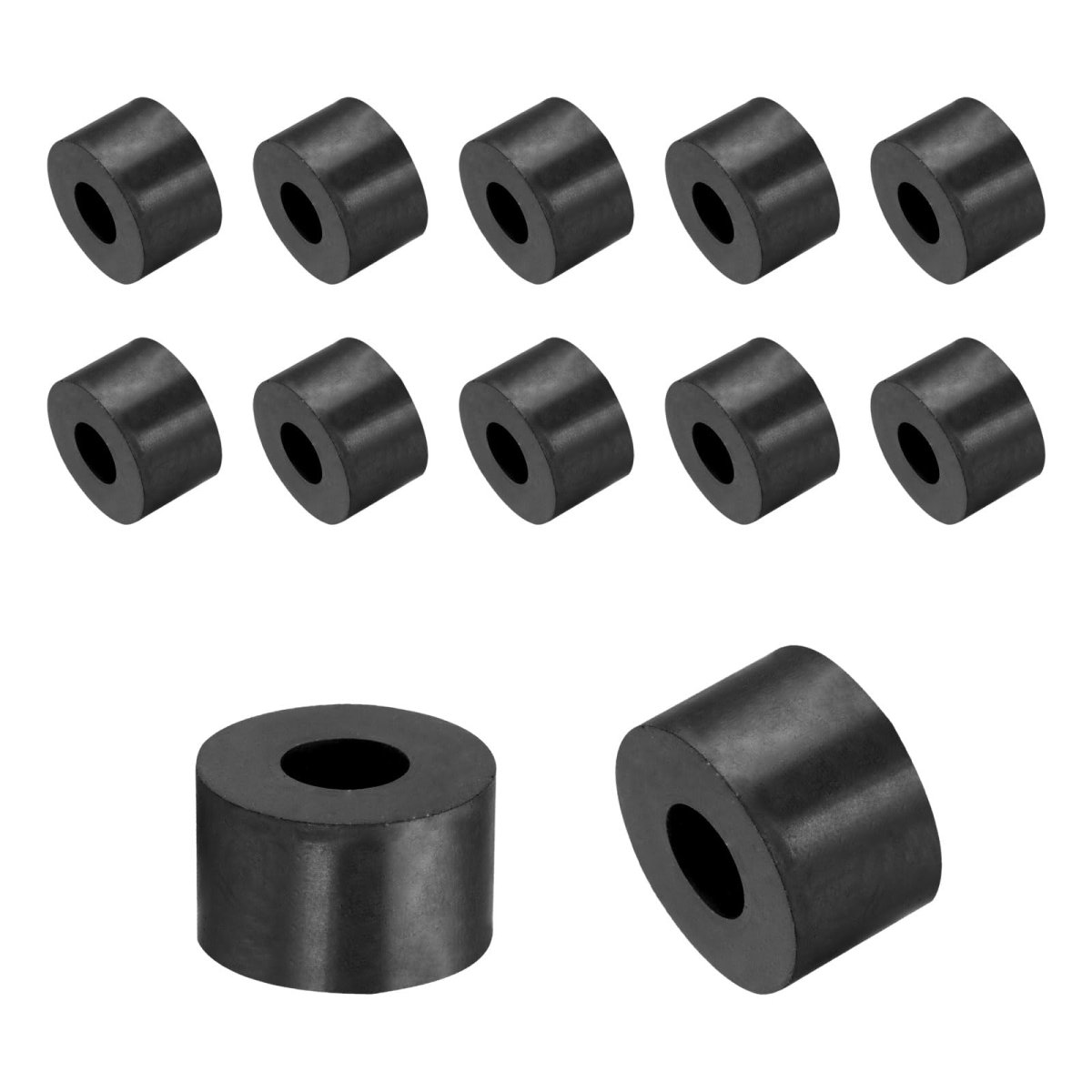 12pcs Rubber Spacers 25mm Od 10mm Id 15mm Height Round Anti Vibration Spacer Bushing Grommets Thick Washers For Home Car