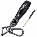 Aooble Black Leather Car Keychain Accessories Metal For F150 Keyring Key Chain Family Present Man Woman 