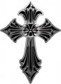 Weston Ink Reflective Old Style Cross In Black 