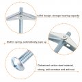 Uxcell 20pcs Spring Toggle Bolt Anchors 3 8 X3 Butterfly Male Thread Loaded Hollow Wall Round Head