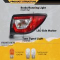 G-plus Tail Light W Bulbs Compatible With Chevy Traverse 2013 2014 2015 2016 2017 Right Passenger Side Outer 84266020 23301757