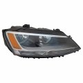 Right Headlight Assembly For 2011 To 2016 Volkswagen Jetta Led Light Source Amber Plastic Lens Waterproof Part Number 