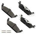 Rear D963 Metal 4pcs W Hardware Disc Brake Pad Set 