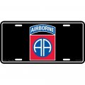 United States Army 82nd Airborne Metal License Plate 6 In X 12 Aluminum With Enamel Finish Includes Fastener Screws Universal