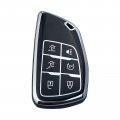 Yuebutor Key Fob Cover Case For Chevy 2021-2023 Suburban Tahoe Gmc Yukon Buick Encore Avenir Accessories Shell Black-single Set 