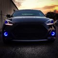 Blinglights Brand Led Halo Angel Eye Fog Lamps Lights Kit Compatible With Hyundai Veloster Turbo 