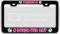 Rescue A Devon Rex Cat Blk 3d Metal License Plate Frame Auto Suv Truck Tag Holder U21