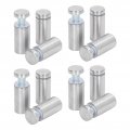 12pcs Standoff Screws Signs Advertising Stainless Steel Wall Standoff Mounts Glass Acrylic Nail Mounting Hardware 19x40mm For