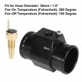 X Autohaux 1 Set Car Engine Coolant Temperature Sensor Switch Radiator Hose Fitting Adapter 38mm 200 F On-185 Off