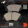 A-premium Front And Rear Ceramic Disc Brake Pads Set Compatible With Select Hyundai Kia Models Accent Rio 2012 2013 2014 2015