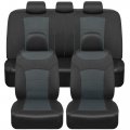 Bdk Carxs Turismo Car Seat Covers Full Set Gray Two-tone Front With Split Rear Bench Back Cover Automotive For Trucks Suv Van 