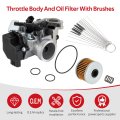 Throttle Body And Oil Filter With Brushes For Honda Rancher 420 2x4 4x4 2014-2019 O E M 16400-hr3-a42