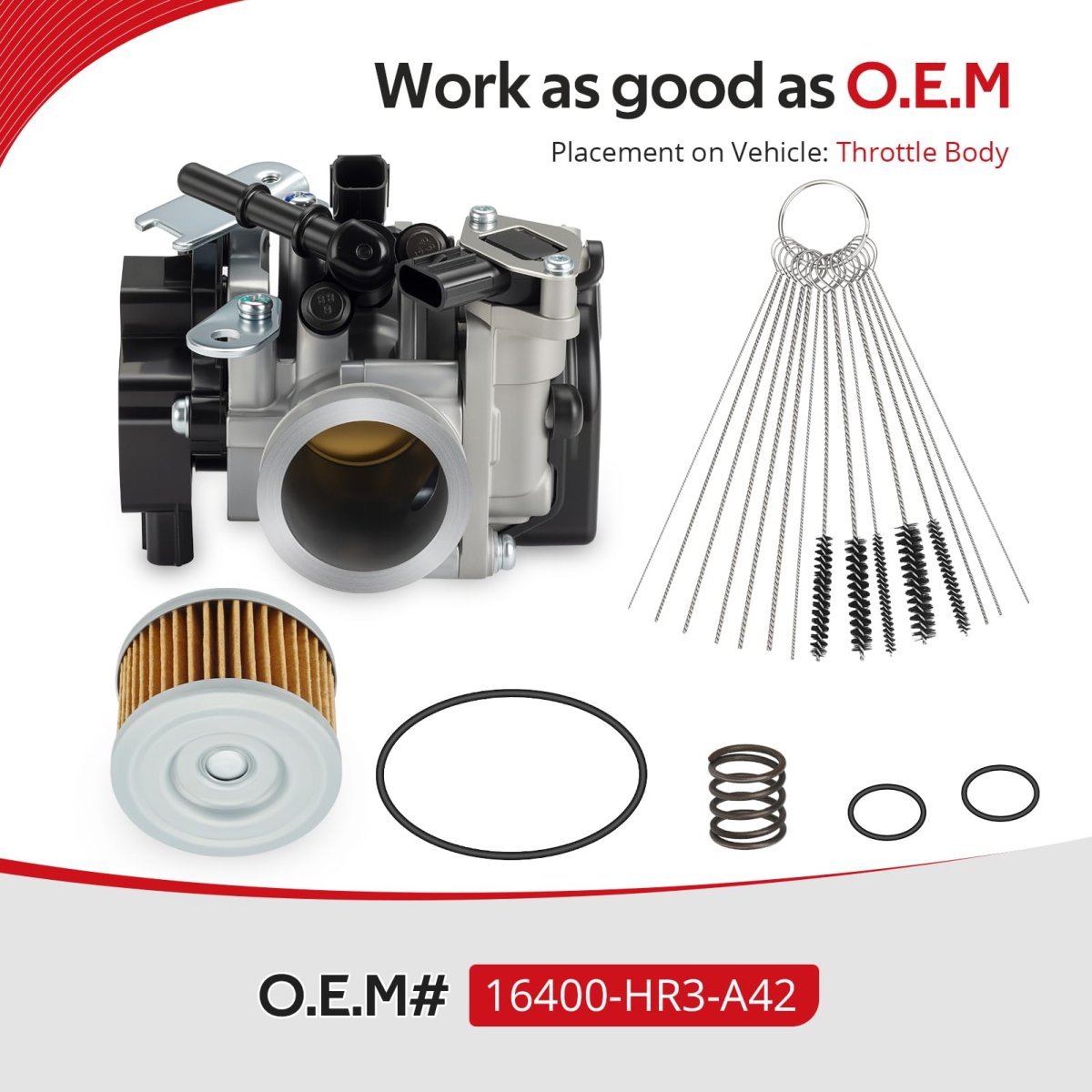 Throttle Body And Oil Filter With Brushes For Honda Rancher 420 2x4 4x4 2014-2019 O E M 16400-hr3-a42