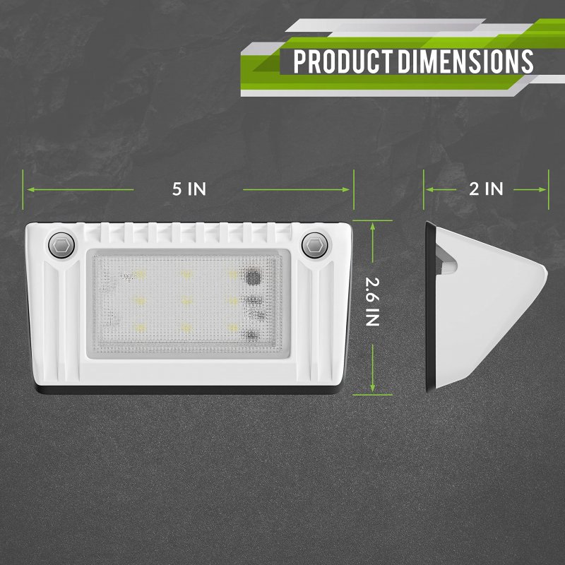 Rv Exterior Porch Utility Light 12v 720 Lumen 5 In Lighting Fixture White Led Replacement For Rvs Trailers Campers And 5th