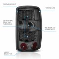 Amerilite Smoke Led Replacement Brake Tail Lights For 2000-2006 Chevy Tahoe Suburban Gmc Yukon Xl Passenger And Driver Side