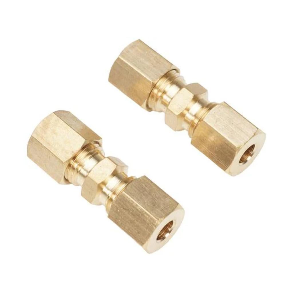 Brass Compression Fittings Male Threaded End Straight Sae 0 2 In Fitting Size Alx-pau-rb-785-3d-cl360a50 2 Pack