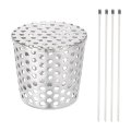 Gutter Downspout Guard Filter 3 Inch Wide 304 Stainless Steel Mesh Screen With Cable Ties For Conical Exhaust Pipe Roof Vent 