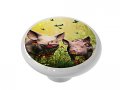 Gotham Decor Pigs In Daisies Ceramic Drawer Knob 