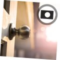 Uonlytech 2pcs Ball Lock Door Reinforcement Plate Braces Kit Hole Cover Knob Strike Stainless Steel No Punching Bedroom
