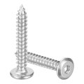 M4 X 25mm 100 Pack Flat Round Socket Head Screws Stainless Steel Self Tapping Full Thread Hex Cap Bolt For Wood Furniture 