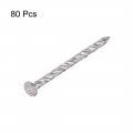 Uxcell Spiral Deck Nails Stainless Steel Nail Shank 51mmx3mm Lxd 80 Pcs