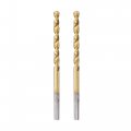 Uxcell High Speed Steel Straight Shank Twist Drill Bit Fully Ground Titanium Coated 3mm Diameter 61mm Total Length 27mm 2 Pcs