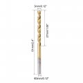 Uxcell High Speed Steel Straight Shank Twist Drill Bit Fully Ground Titanium Coated 3mm Diameter 61mm Total Length 27mm 2 Pcs