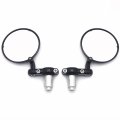 Httmt- Black Skull 3 Round 7 8 22mm Handlebar End Mirrors Compatible With Street Sports Bikes Chopper Cruiser