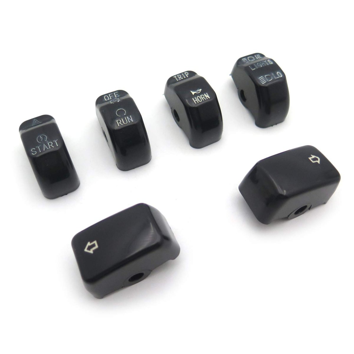Httmt Mt420-002- Motorcycle Black Hand Controls Switch Button Covers For H-d 2011 Softail Models Except 11 Flstse