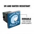 Shave The Whales Save Mustache Beard Funny Humor Tow Trailer Hitch Cover Plug Insert