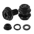 M6 X 10mm Phillips Flanged Hex Head Bolts 10pcs 304 Stainless Steel Flange Hexagon Screws With Nuts Flat Lock Washers Fully 